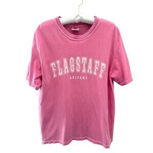 COMFORT COLORS | Pink FLAGSTAFF Arizona Graphic Tee Heavyweight Cotton | Large